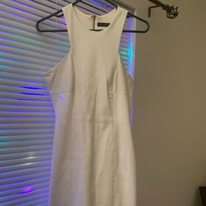 Zara Midi white dress two tone